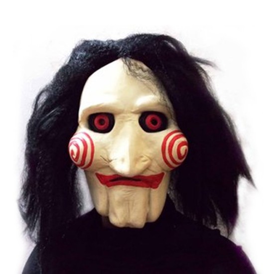 Máscara Adulto Billy de Jogos Mortais Saw Jigsaw Clássica