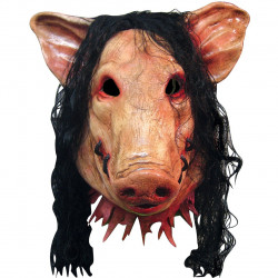 Máscara Adulto Billy de Jogos Mortais Saw Jigsaw Pig Porco