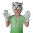 Máscara e Luvas de Tigre Branco