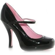 Sapato Alto Adulto Feminino Babydoll Preto