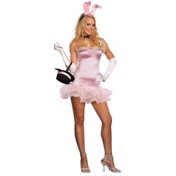 Fantasia Adulto Feminino Coelhinha Rosa Sexy