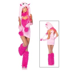 Fantasia Monstro Feroz Pink Adulto Feminino