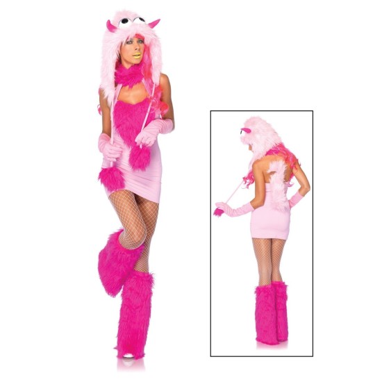 Fantasia Monstro Feroz Pink Adulto Feminino