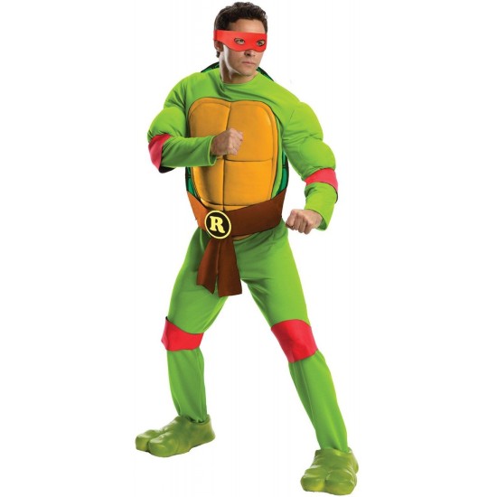 Fantasia Tartarugas Ninja Adulto Luxo Rafael com Músculos