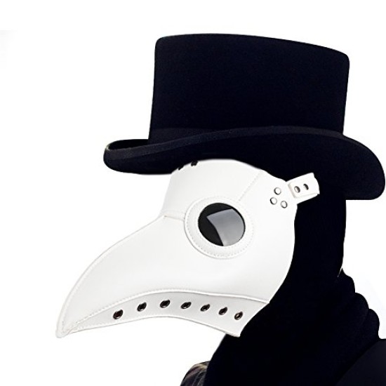 Máscara Doutor da Peste Negra Steampunk Adulto Branca