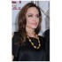 Peruca Angelina Jolie Celebridade Morena Cabelo Humano Remy