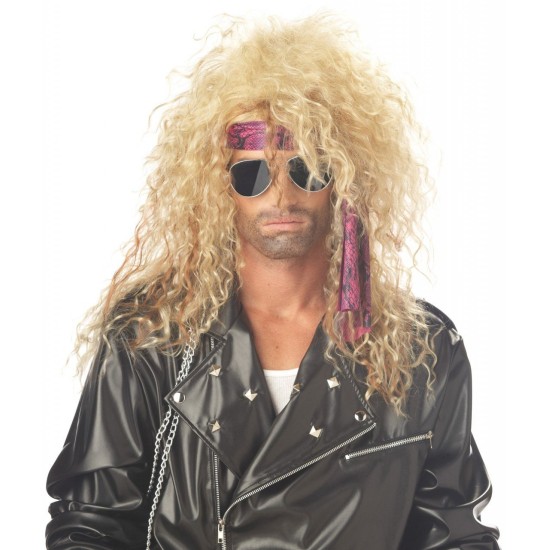 Peruca Rockstsar Loira anos 80 Masculina