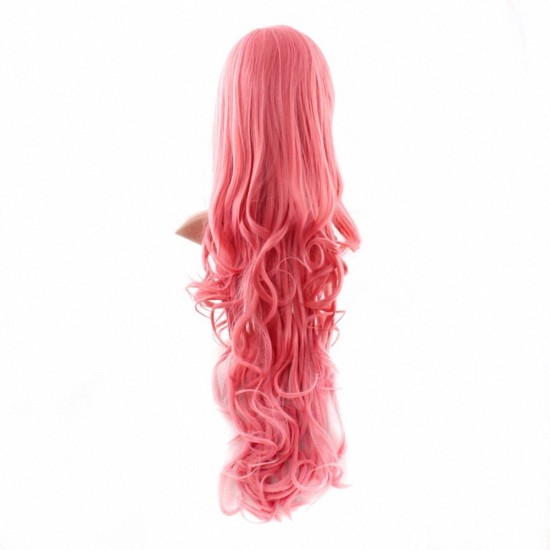 Peruca Rosa Ondulada Vocaloid Megurine Luka
