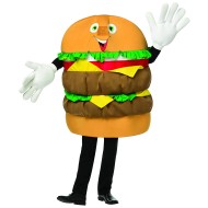 Mascote Hambúrguer Adulto