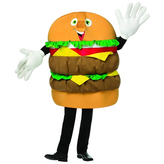 Mascote Hambúrguer Adulto