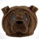 Cabeça Capacete/Máscara Bulldog Cachorro Pelúcia Luxo