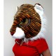 Cabeça Capacete Máscara Tigre Pelúcia Luxo