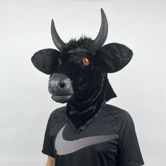 Cabeça Máscara Vaca Mascote Luxo   