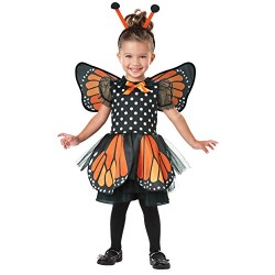 Fantasia Borboleta Laranja Infantil