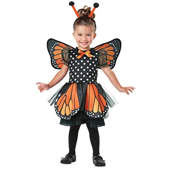 Fantasia Borboleta Laranja Infantil Luxo