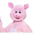 Fantasia Cabeça Animal Porco Adulto Luxo