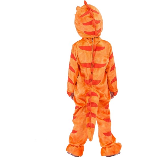 Fantasia Jacaré Infantil Bebê Luxo Laranja