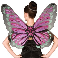 Asa Adulto de Borboleta Luxo Rosa