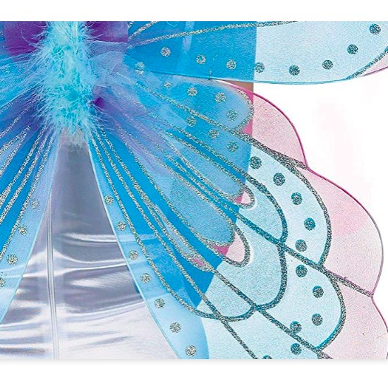 Asa de Borboleta Luxo Azul e Rosa Adulto