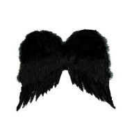 Asa Preta Adulto para Anjo Negro Luxo