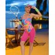 Fantasia Barbie Maio de Ginástica Filme Adulto Luxo