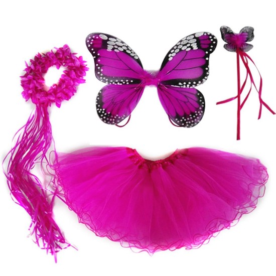 Fantasia Borboleta Pink Infantil Adorável