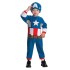 Fantasia Infantil Bebê Capitão América Luxo