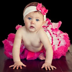 Fantasia Infantil Bebê Tutu Bailarina Branco e Pink