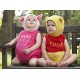 Fantasia Leitão Ursinho Pooh Luxo Bebê Infantil