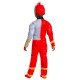 Fantasia Power Rangers Dino Fury vermelho Infantil Luxo Bebê