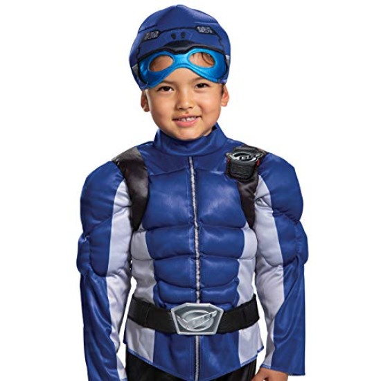 Fantasia Power Rangers Morfador Azul Luxo Infantil Bebê
