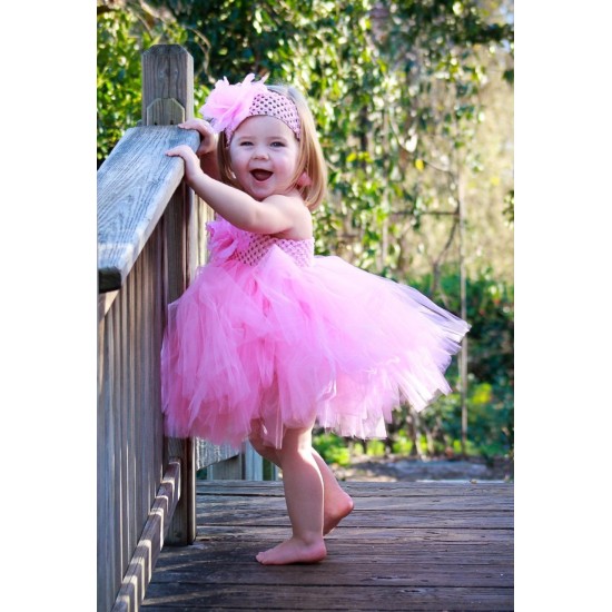 Vestido Bailarina Rosa Luxo