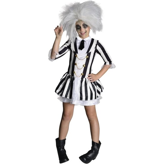 Fantasia Beetlejuice Infantil Luxo Feminino