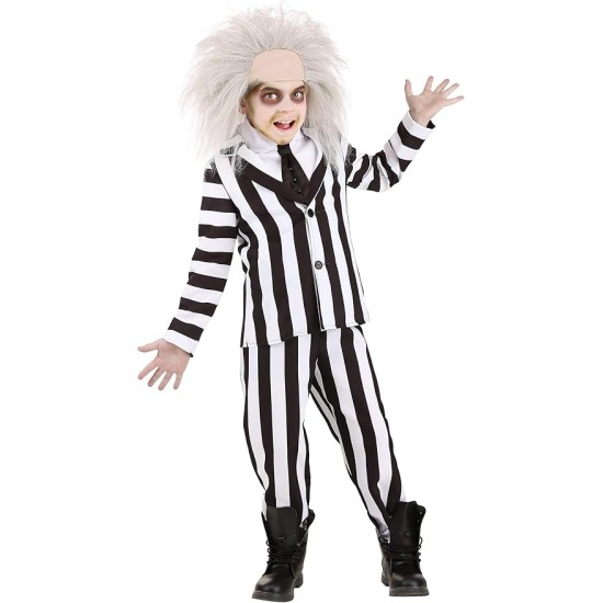 Fantasia Beetlejuice Infantil Luxo Novo