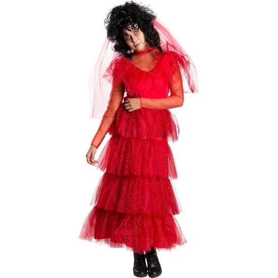 Fantasia Beetlejuice Noiva Classica Adulto Feminina