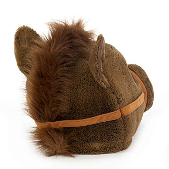 Cabeça Capacete Máscara Cavalo Pelúcia Luxo