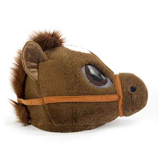 Cabeça Capacete Máscara Cavalo Pelúcia Luxo
