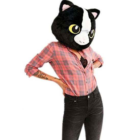 Cabeça Capacete Máscara Gata Pelúcia Luxo