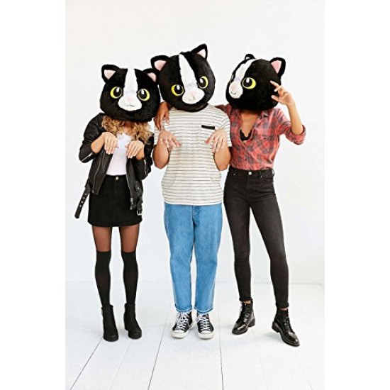 Cabeça Capacete Máscara Gata Pelúcia Luxo