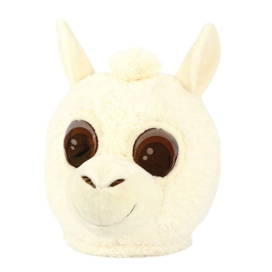 Cabeça Capacete Máscara Llama Pelúcia Luxo
