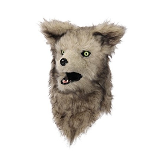 Cabeça Capacete Máscara Lobo Pelúcia Luxo