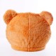 Cabeça Capacete Máscara Urso Pelúcia Luxo Marrom