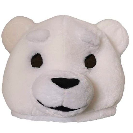 Cabeça Capacete Máscara Urso Pelúcia Luxo Clara
