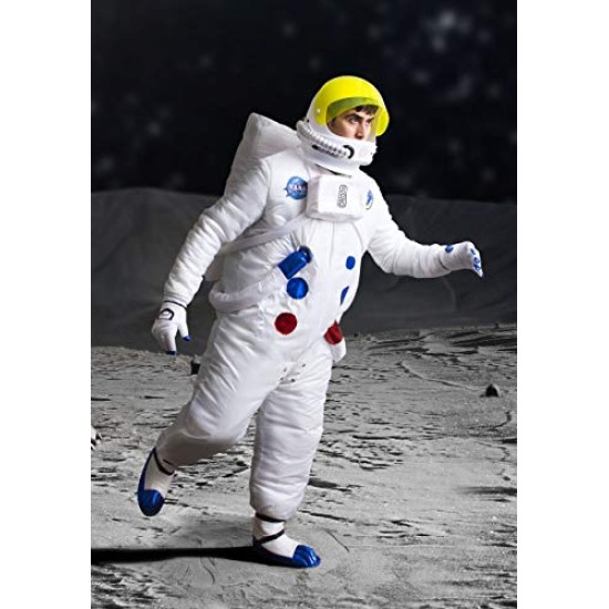 Capacete Astronauta Adulto Luxo Amarelo