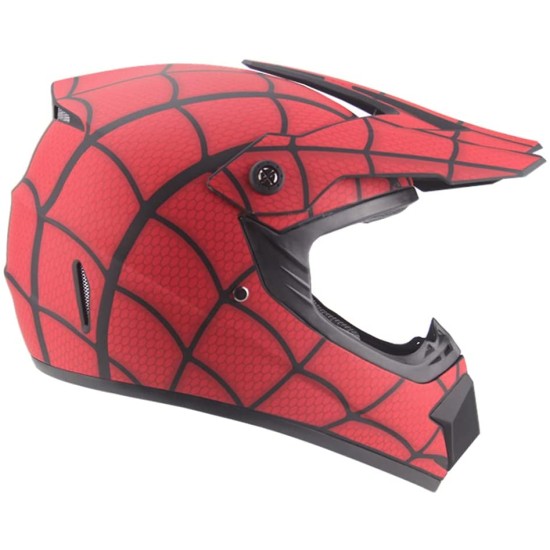 Capacete do Homem Aranha Motoqueiro Motocross