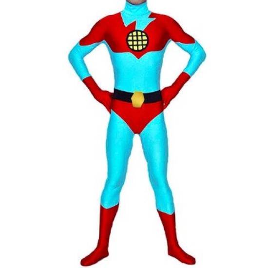 Fantasia Capitão Planeta Adulto Luxo Spandex