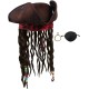 Chapéu com Tranças Jack Sparrow Clássico Luxo