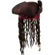 Chapéu com Tranças Jack Sparrow Clássico Luxo