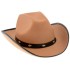 Chapéu de Cowboy Peão de Boiadeiro Marrom Claro