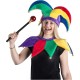 Chapéu Kit Bobo da Corte Palhaço Colorido Adulto Luxo